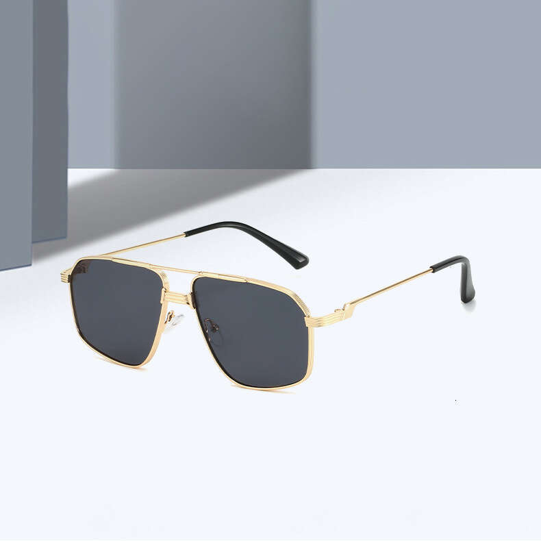 New Metal Men's UV Protection Fashion Street High-end Women's Sunglasses Internet Celebrity Same Style Glasses