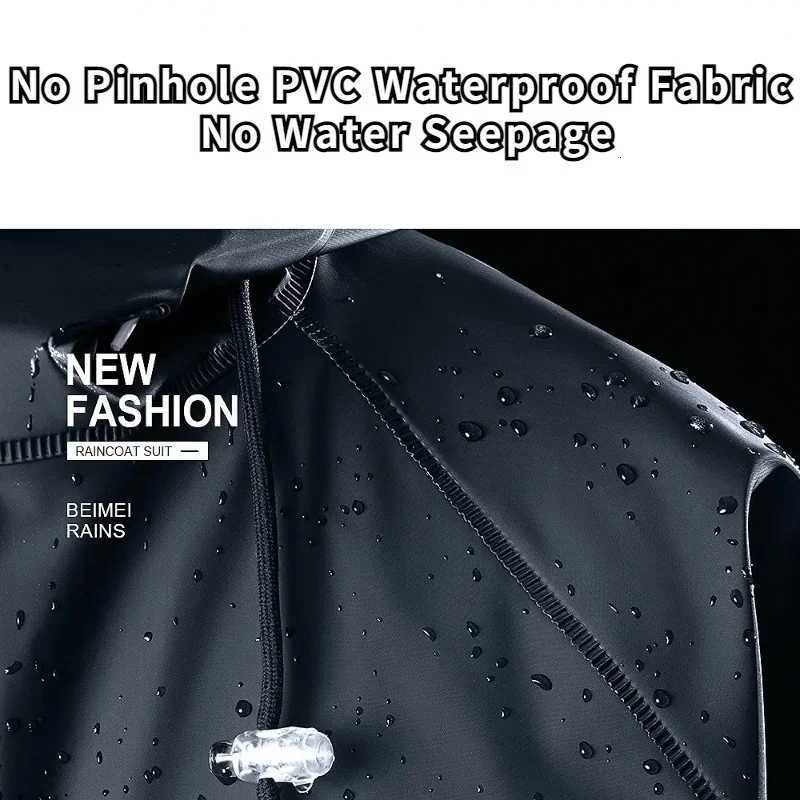 Work Clothes Raincoat Long Full Body Rainproof Adult Mens and Womens Outdoor One-Piece Single Reflective Waterproof Poncho Y250814