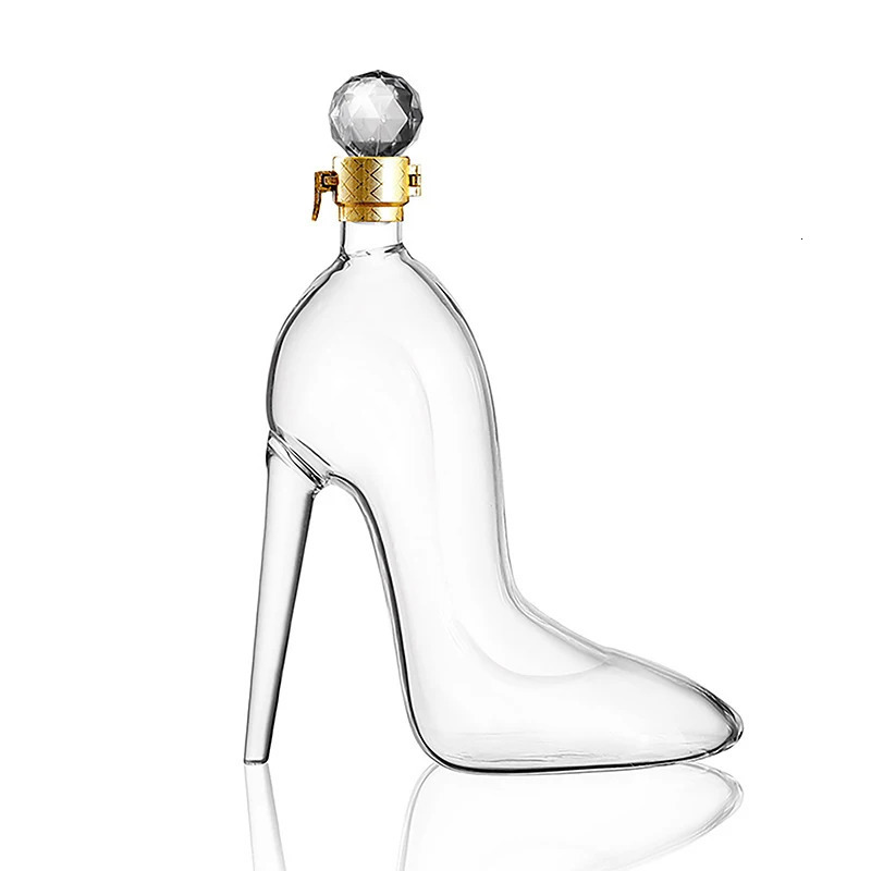 375ml 700ml High-Heels Shoes Shaped Whisky Decanter Glass Crystal Merlot Rum Vodka Wine Bottle Liquor Dispenser Bar Tools 250809