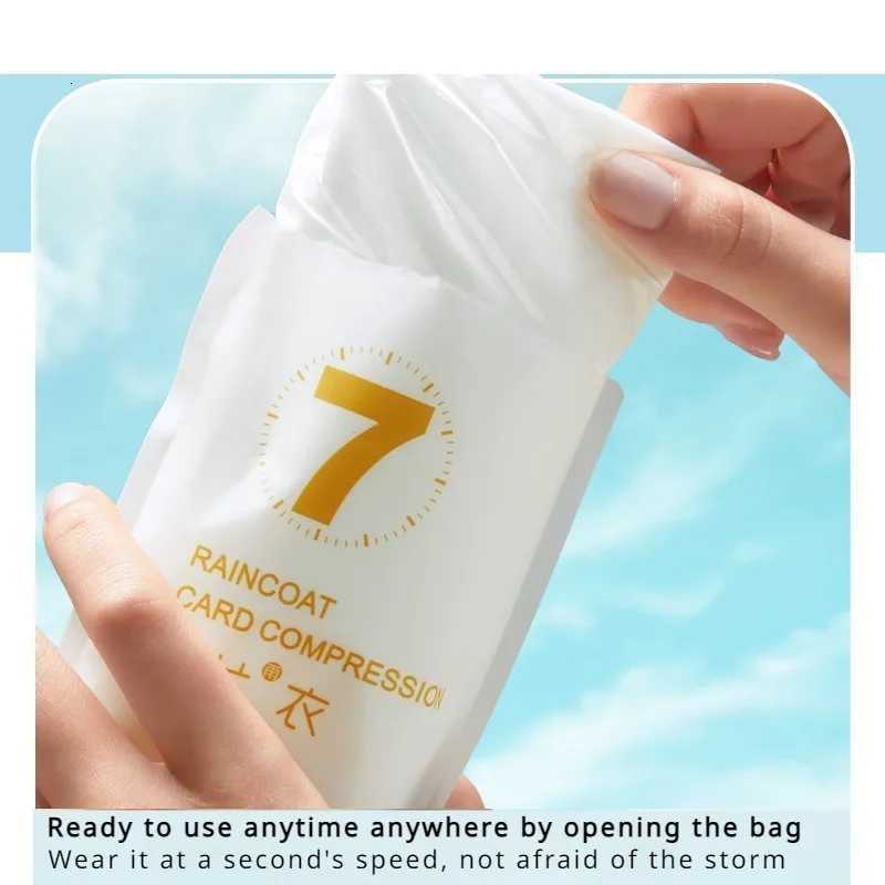 Disposable Raincoat Portable and Thickened Card Packaging Adult and Childrens Student Raincoat Scenic Spot Tourism Long Jumpsuit Y250814