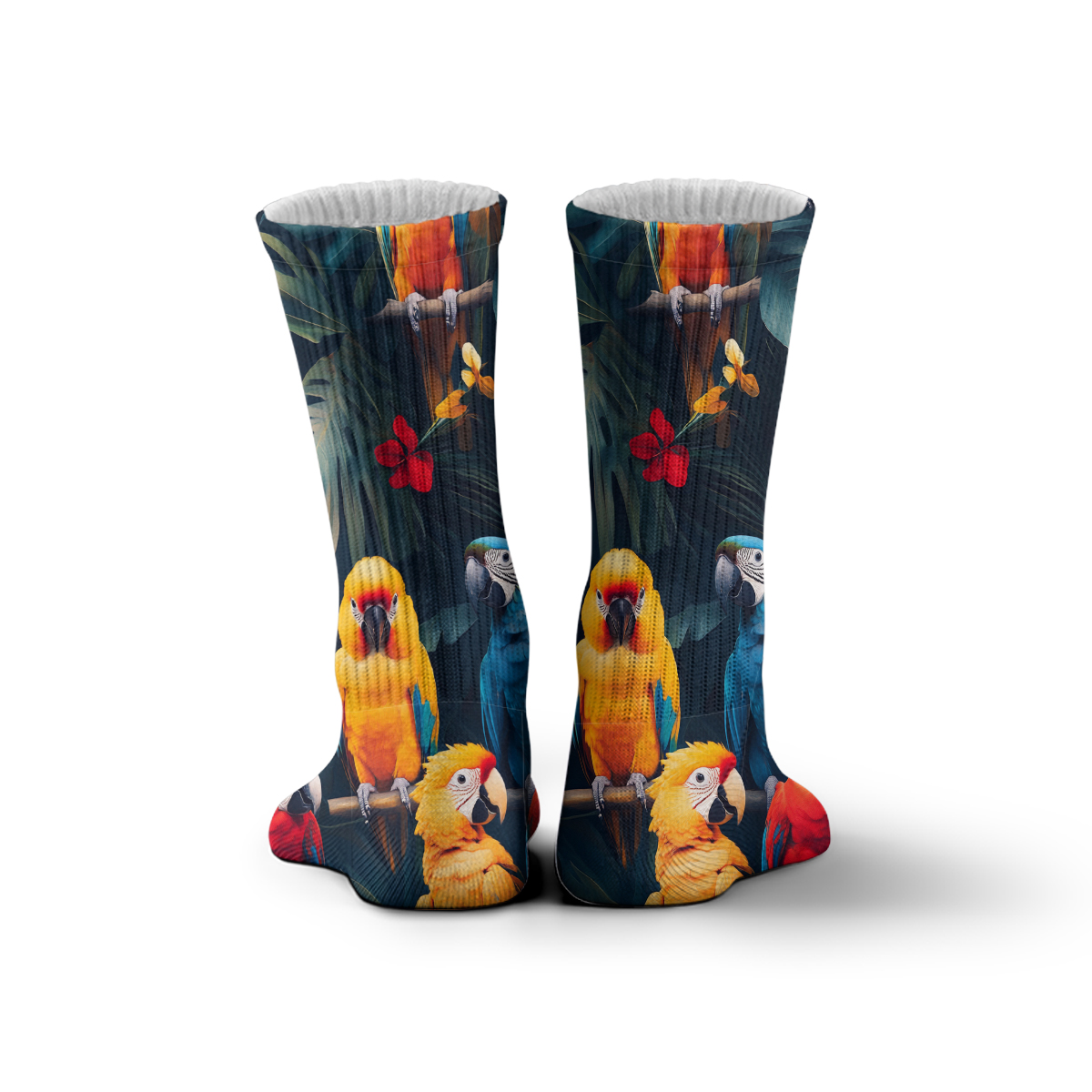 Tropical Parrot Jungle Unisex Tube Designer Sock C150