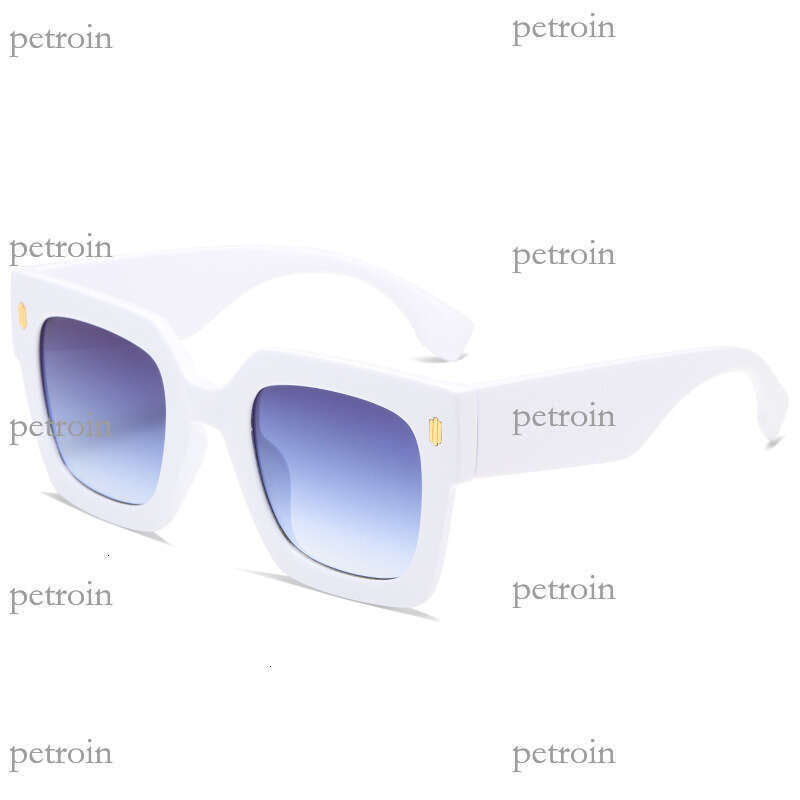 New Fashion Versatile UV Protection with Rivets Oversized Square Frame Sunglasses
