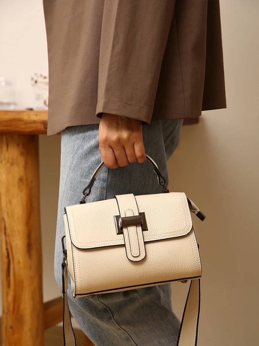 2025 New Fashion Genuine Split Leahter Women Crossbody Female Shoulder Handbag Ladies Korean Style Commuter Bag For Shopping