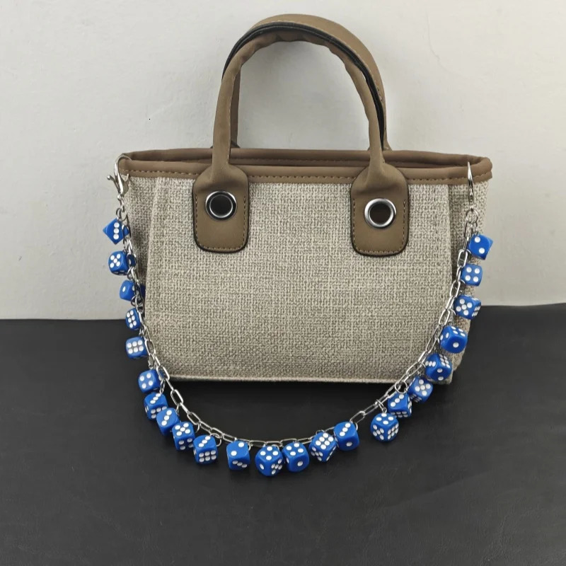 Model DIY Lucky Colorful Dice Pants Chain Fashionable Men And Women Ones Waist Accessories Hip Hop Key Chain 250811