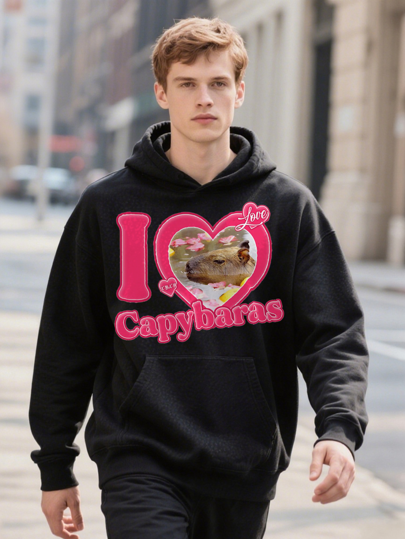 Ilove Capybaras Casual Crew Hoodie Men S Ee Outfits Clothing