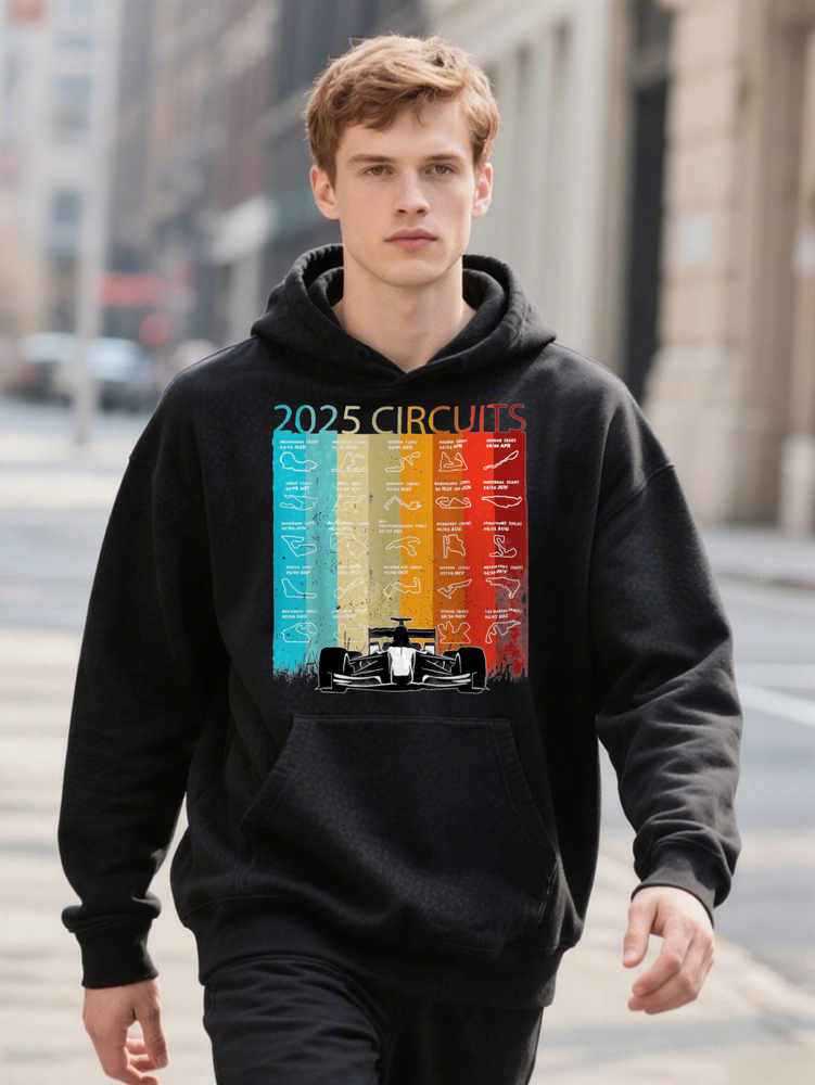 Racing rack Race Formula Car Fan Graphic ees Funny Hoodie Cotton sleeve Breathable Comfortable DIY