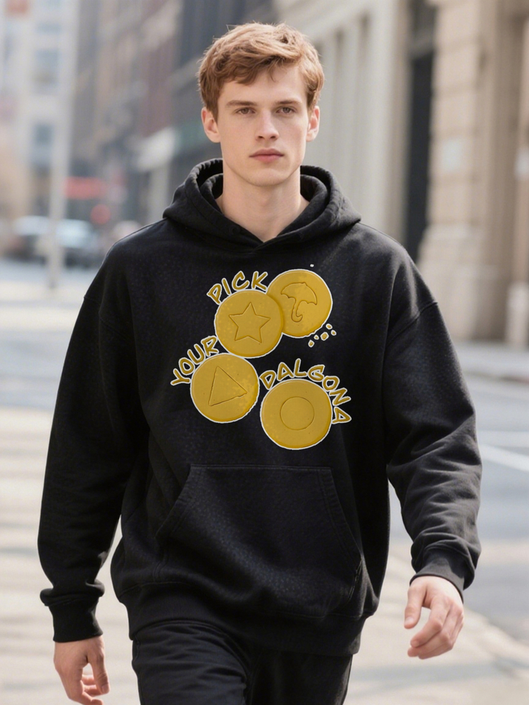 Men S Hoodie Casual Crew With Playful PICK YOUR DALSONA Print Lightweight Hine Washable Ideal Gift