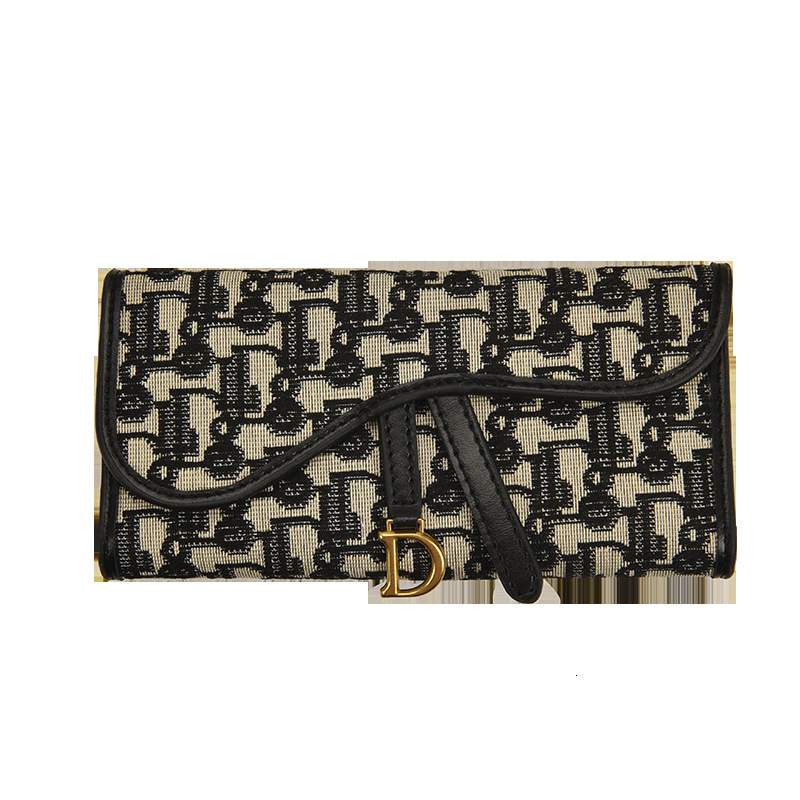 Fashionable Woven Canvas Letter Large Wallet, Cross-border Boutique Hot Selling, Light Luxury, European And American Large Capacity Cardholder Wallet