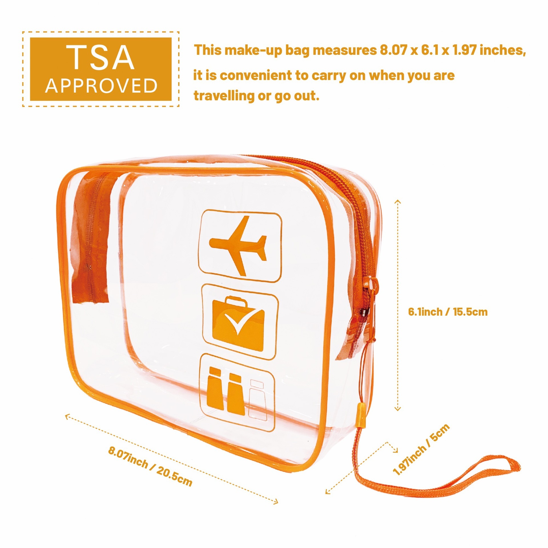 Clear Makeup Bag with Zippers Transparent Organizer Cosmetic Bags for Vacation Business Trip Airport Bathroom,Portable skincare storage and grooming b