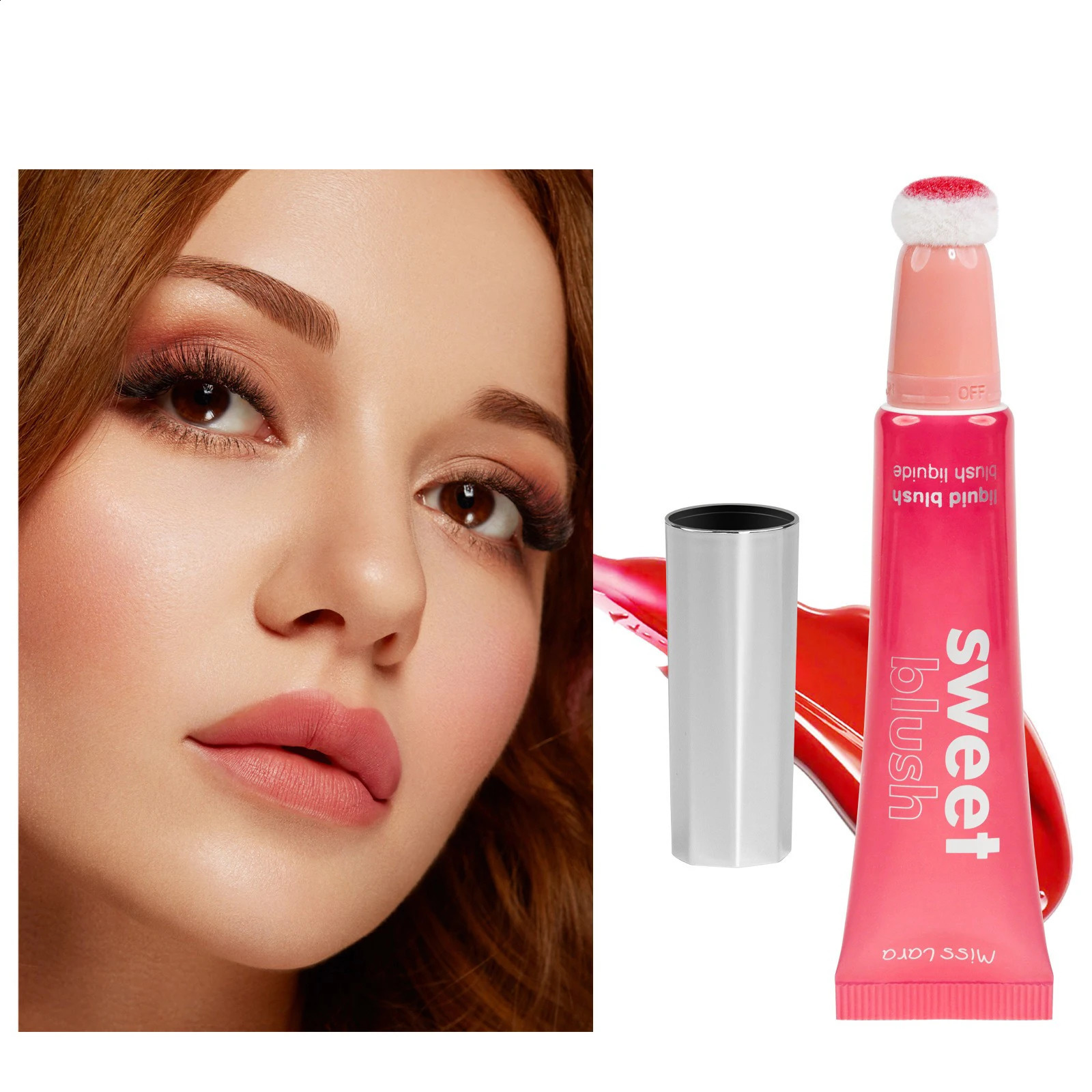 Liquid Blush Velvet Matte Natural Cream Multi-use Cheek Eye Tint Peach Blush Soft Applicator Makeup Monochrome Face Blush Stick 250815
