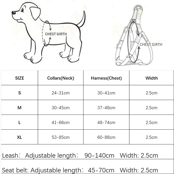 Luxury Dog Collars Leashes Set Designer Dog Leash Seat Belts Pet Collar and Pets Chain for Small Medium Large Dogs Cat Chihuahua Poodle Bulldog Corgi 