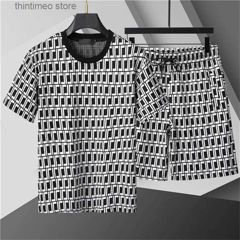 Mens tracksuit designer track suit Summer Mens Two Piece Set Linen Fabric Casual T-Shirt And Shorts Set Mens Sports Suit Fashion Short Slve S250816