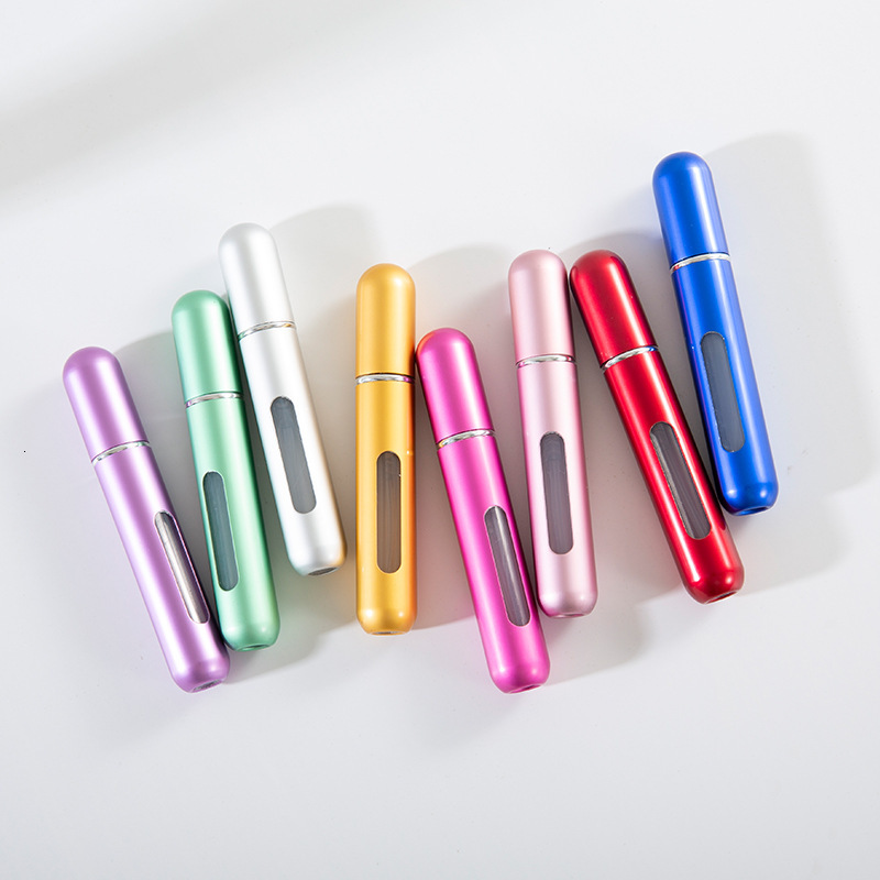 8ML Self-Pump Spray Aluminum Bottom Press Direct Fill Perfume Dispenser Bottle