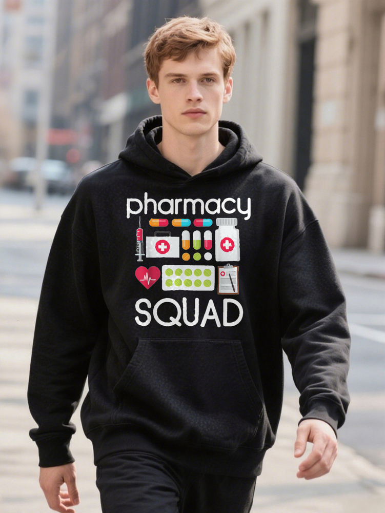Everyday Comfort Phary Squad ech Pharist Cotton Hoodie Casual Crew All Season Knit Fabric