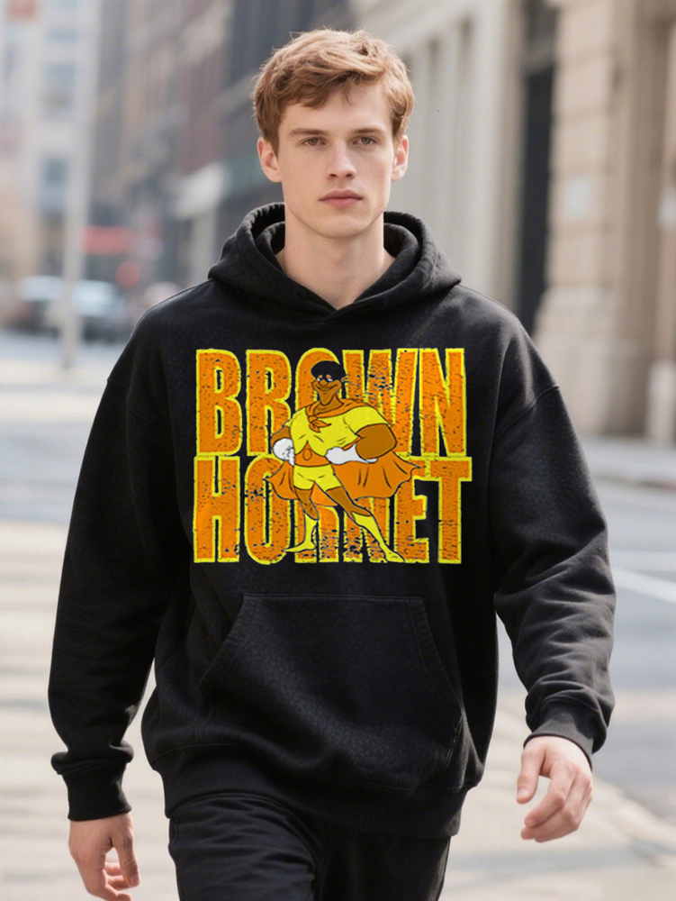 Funny Brown Hornet Vintage Cartoons Hoodie Men's Graphic Collection PLUS SIZE L XL