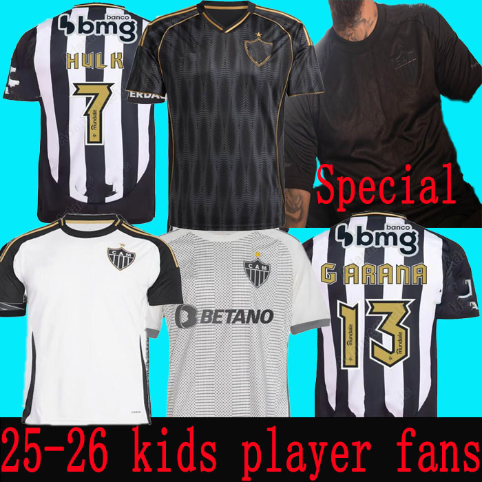 2025 2026 Atletico Mineiro 2025 All Black Special shirt, unveiled on February 3rd by players Lyanco and Hingredy from the men's and women's teams, features a sleek