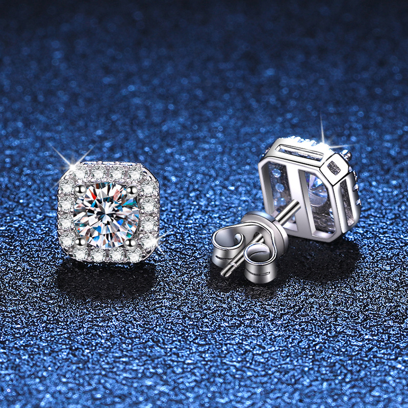 Moissanite zircon lab grown diamonds designer style womens wedding design styles diamond earrings 010