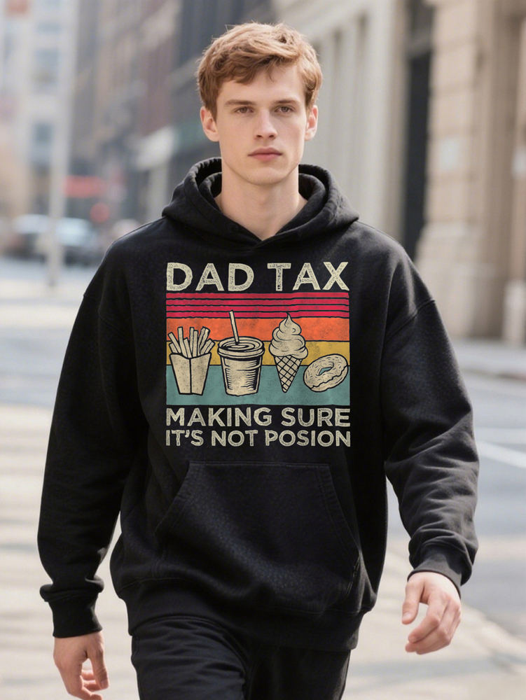 Dad Ax Definition Men Hoodie Funny Making Sure It S Not Poison Graphic Soft Pure Cotton Casual