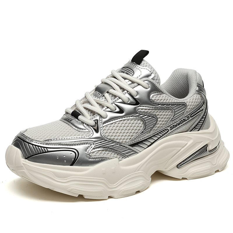 New dad shoes 2025 spring tire bottom thick sole height increase casual old sports height increase original