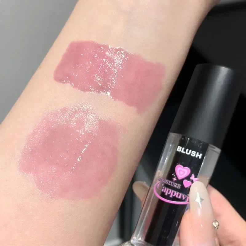 Black Liquid Color Changing Blush Lip Eye Cheek Tint Crystal Moisturizing Rose Pink Blusher Transparent Chang Gel Rouge Cream 250815