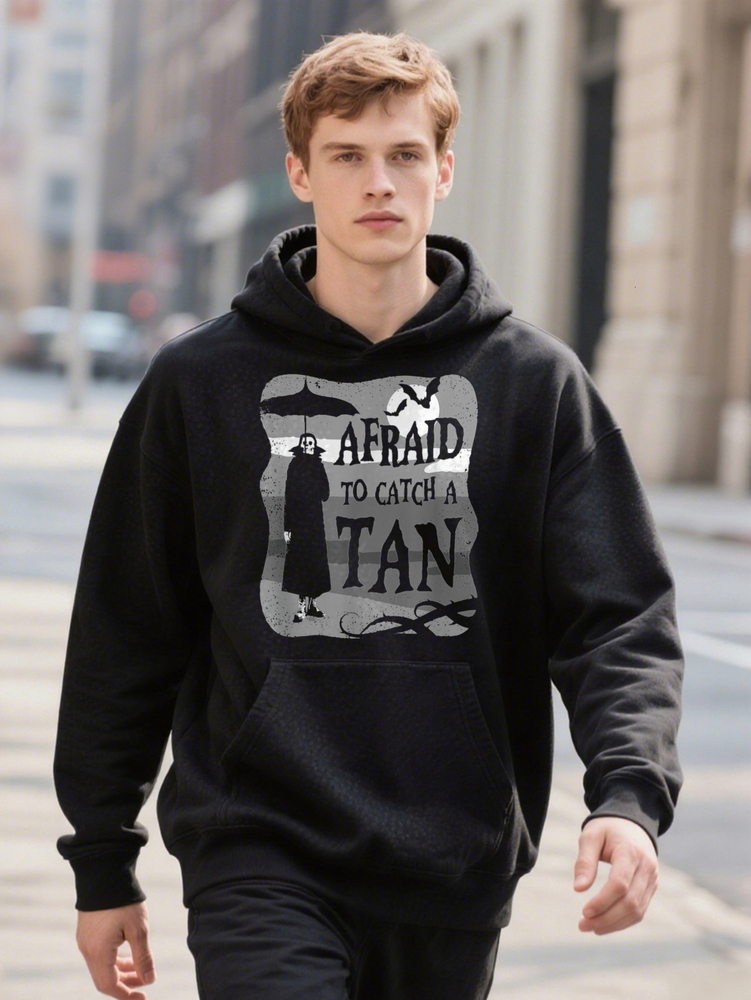 Goth Afraid O Catch A An At He Beach Cotton Fun Design DIY Men's Soft Breathable Hoodie Comfortable Casual