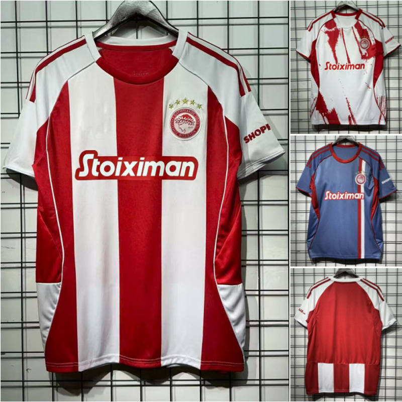 25 26 Olympiakos Soccer Jerseys 2025 2026 home EL KAABI CHIQUINHO D. NASCIMENTO GELSON.M Football Shirts Short Sleeve HEZZE RODINEI YAREMCHUK TAREMI maillots de futol