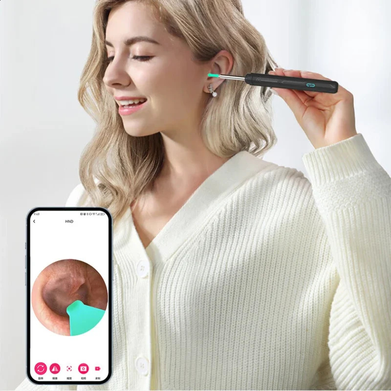 Ear Cleaner with camera Set Ear Sticks Otoscope USB C Charging Endoscope Wax Removal Tool Earpick MIni Camera Ear Cleaning Set 250814
