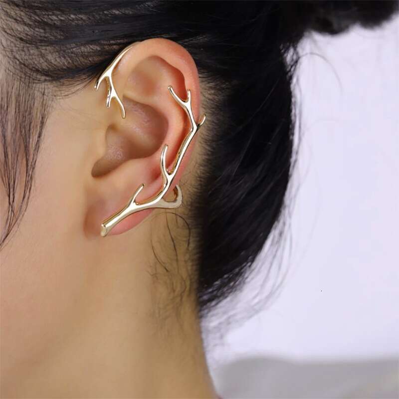 Geometric Antler Earrings for Women, Fashionable Stylish Round Ear Studs and Hoops