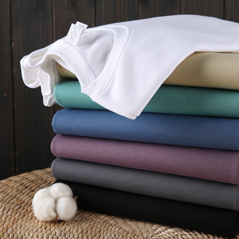 (612) Autunno E Inverno Grande Terry Pure Pure Cotton Glion Cotton Round Neck F…