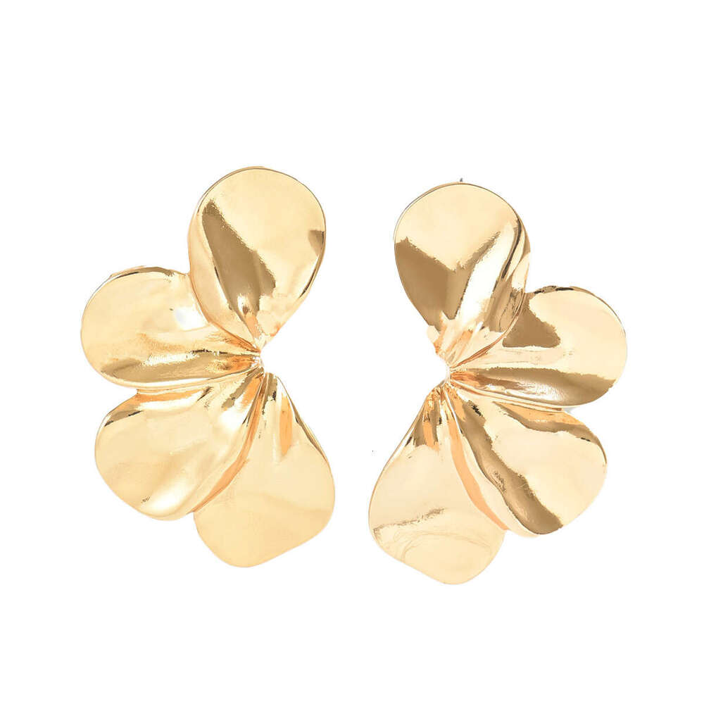 Fashion OL Commuter Style Floral Women's Personality Five-Petal Flower Elegant Design Stud Earrings Jewelry