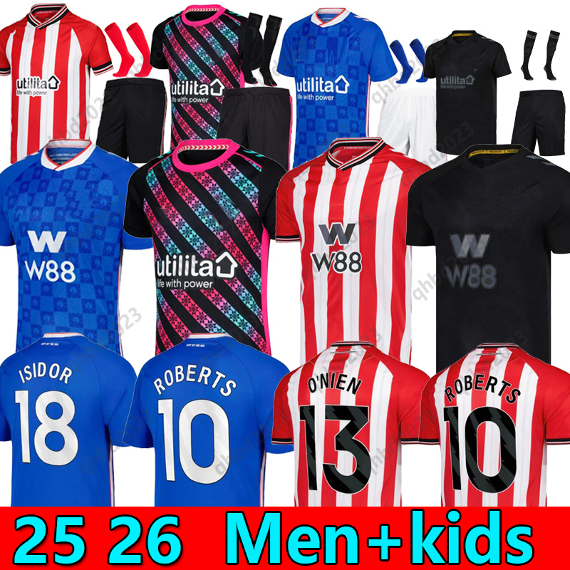 S-4XL 25 26 SUNDERLANDs Soccer Jerseys STEWART MEPHAM MUNDLE ROBERTS JOBE HUME CIRKIN MAYENDA RIGG O'NIEN 2026 2025 Football Shirt PRITCHARD Mens Jersey Kids Kit