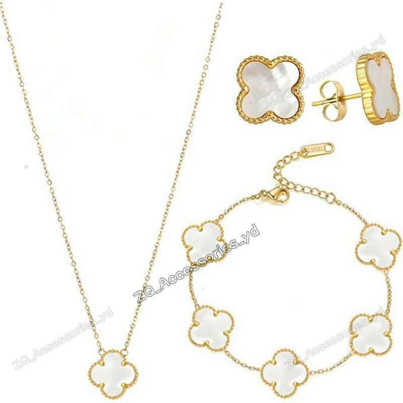 Vann Cleef Bracelet Designer Bracelet Luxury Four Vancleaf Alhambra Bracelet Women Pearl Diamond Stainless Steel Chain Plated Gold Arpels And Cleef Jewelry A69