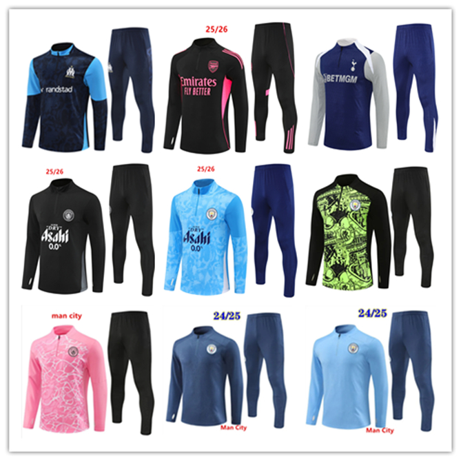 2025 2026 man City tracksuit HAALAND half zip Training Suit MEN Kids 25/26 Long sleeve Sportswear Football 2025 2026 Boys girls Survatment Foot chandal