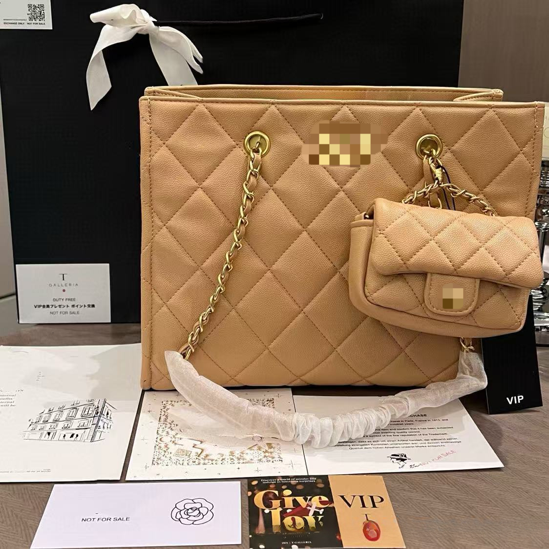 Membership Special VIP Gift Mother Daughter Tote Quilted Underarm Shoulder Luxury bag Women designer bag S Bag Makeup