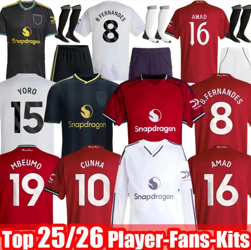 25 26 unitedS Soccer Jers GARNACHO HOJLUN MARTINEZ CASEMIRO UTD Retro Football Shirt Tracksuit men kids kit MAINOO ZIRKZEE Multiple manchesteers retro styles 2XL