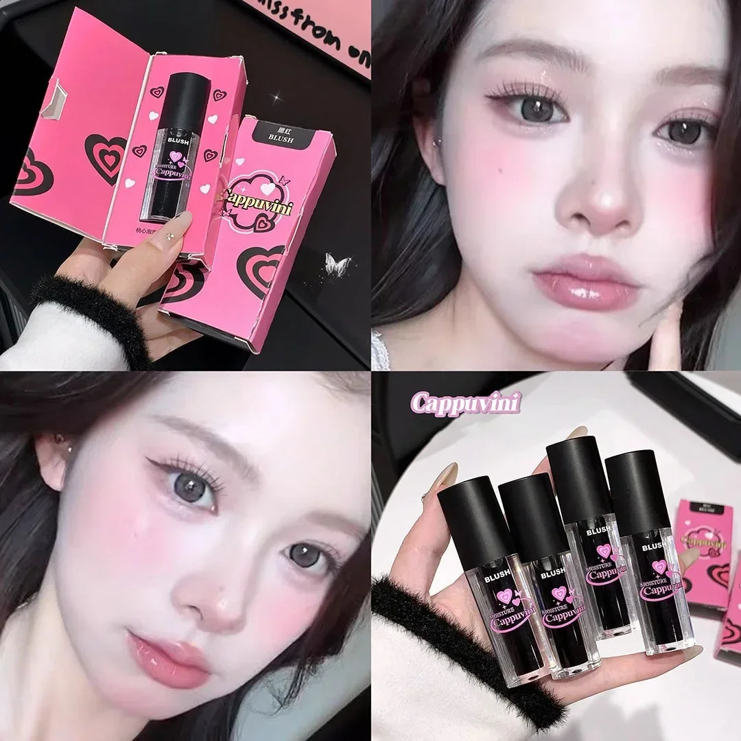 Black Liquid Color Changing Blush Lip Eye Cheek Tint Crystal Moisturizing Rose Pink Blusher Transparent Chang Gel Rouge Cream 250815