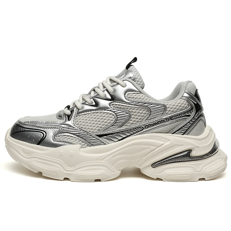 New dad shoes 2025 spring tire bottom thick sole height increase casual old sports height increase original