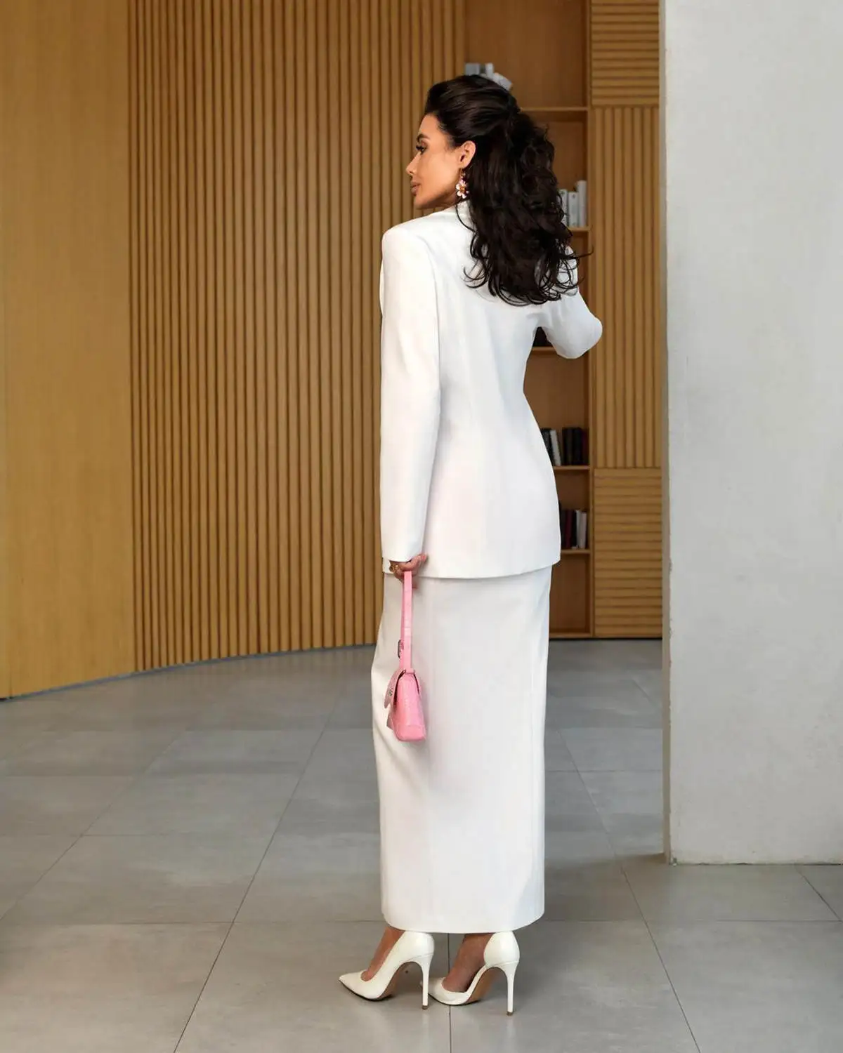 Formal Women Skirts Suits 2 Pieces Custom Made Pink Lining Mother Of Bride Blazer Jacket Guest Wear Dress Sets