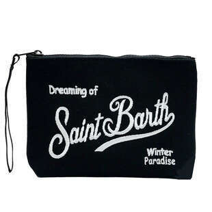 SAINT BARTH Autumn Winter New Clutch Bag for Women Colorful Leopard Print Canvas Diving Handbag