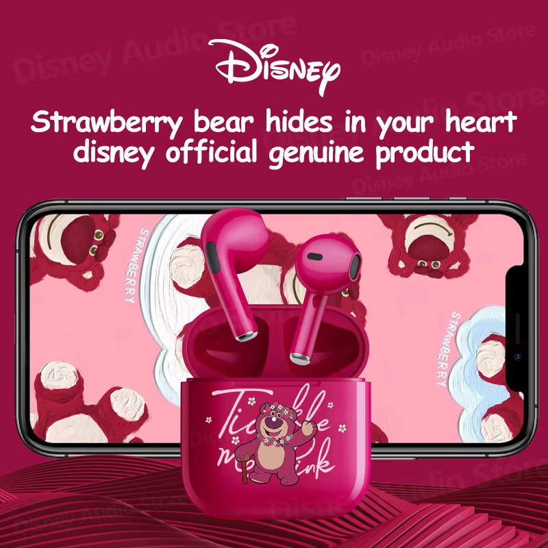 Disney Wireless Semi-In-Ear Bluetooth Headphones HIFI Sound High-Quality Music Earphones Smart Noise-Cancelling Sports Earbuds LF-918 Stitch