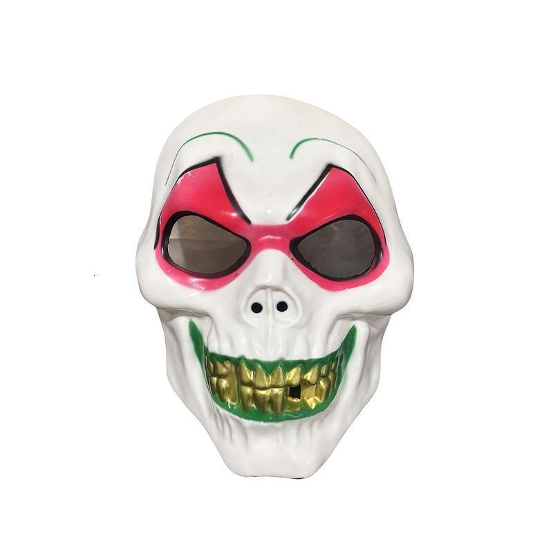 Halloween Carnival Funny Quirky Party Ball Big Gold Teeth Mask Cosplay Ghost Headgear Smiley Face