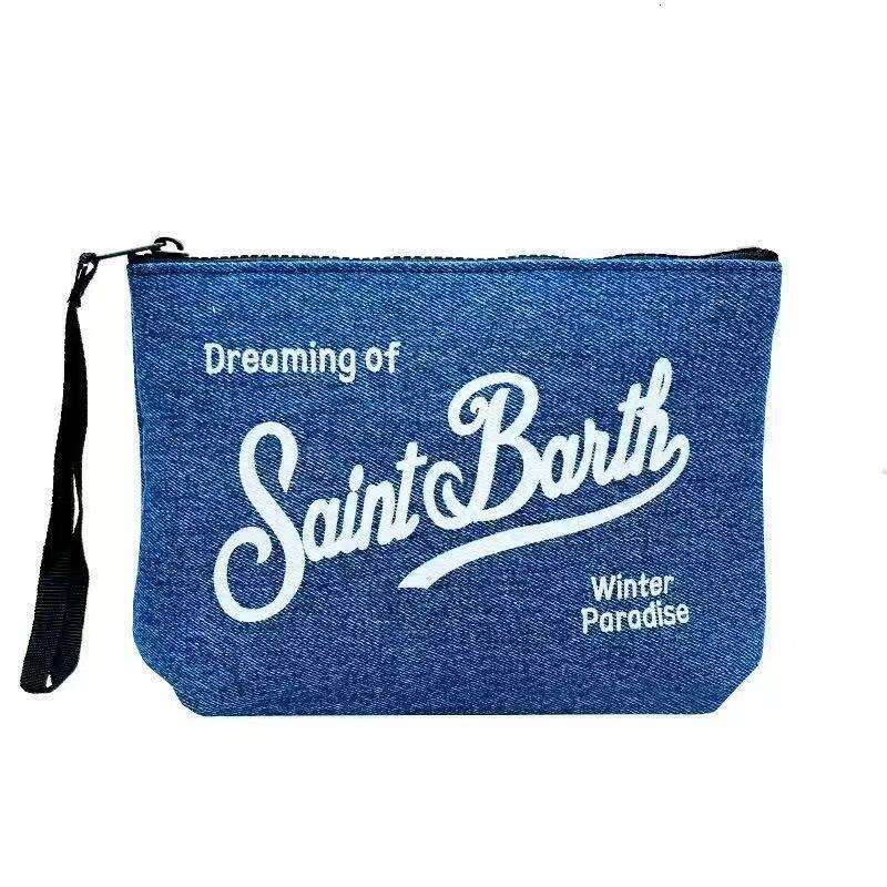 SAINT BARTH Autumn Winter New Clutch Bag for Women Colorful Leopard Print Canvas Diving Handbag
