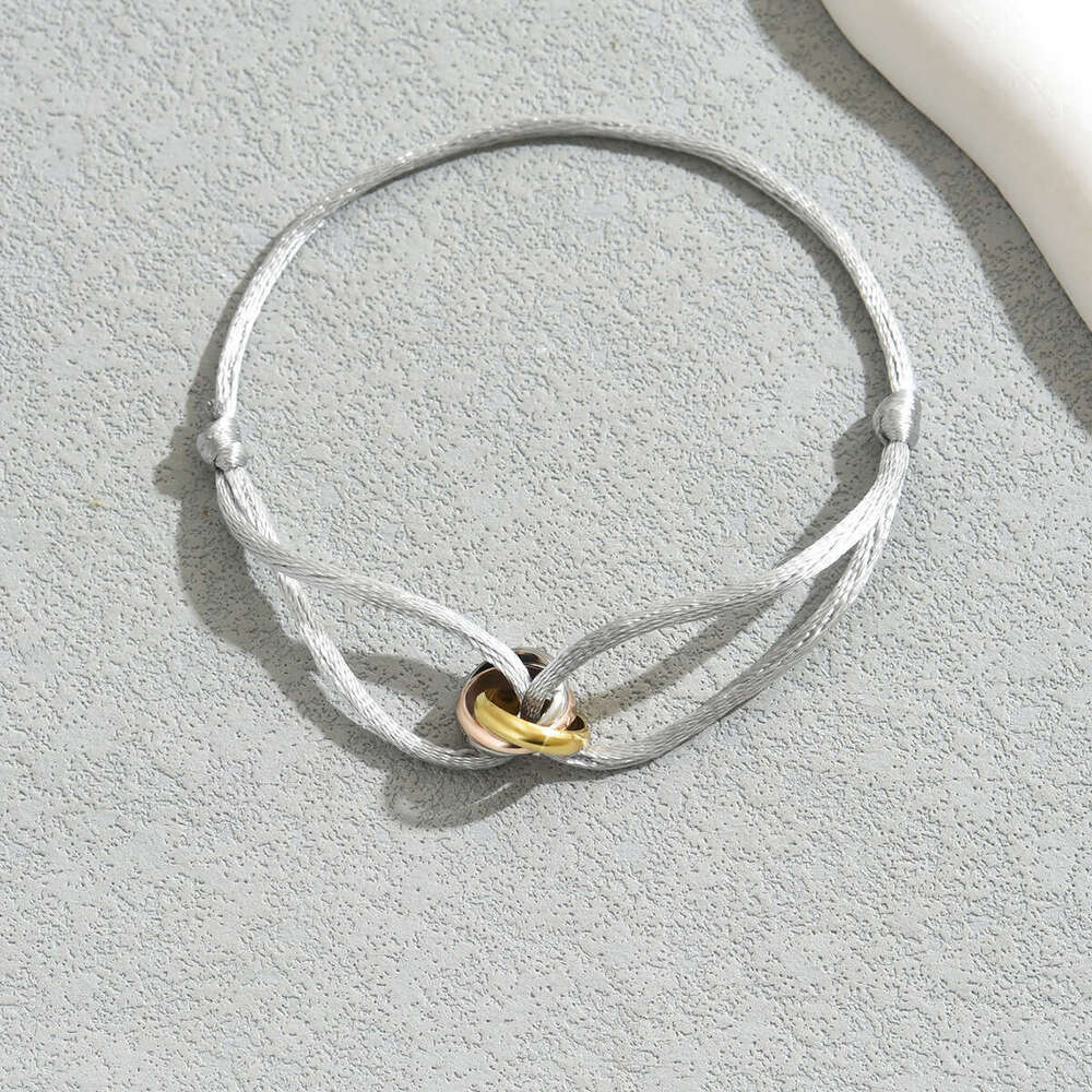 Minimalist Geometric Style Women's Bracelet Personality Cross Adjustable Design Hand Rope Niche High-end Sense Jewelry