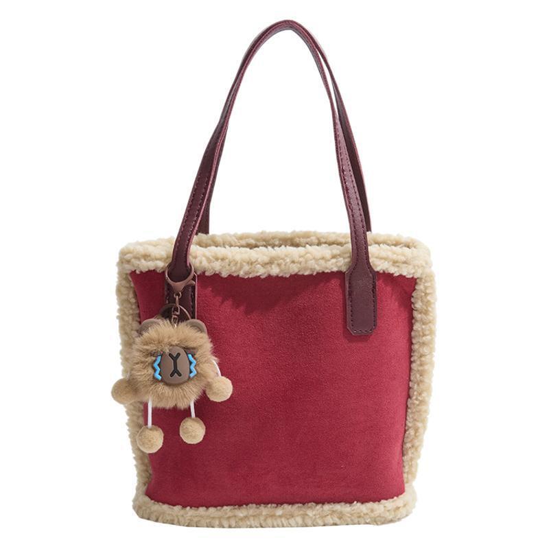 2025 New Fashion Trend Cute Autumn Winter Retro Fashion Luxury Bag Versatile Single Shoulder Plush Handbag
