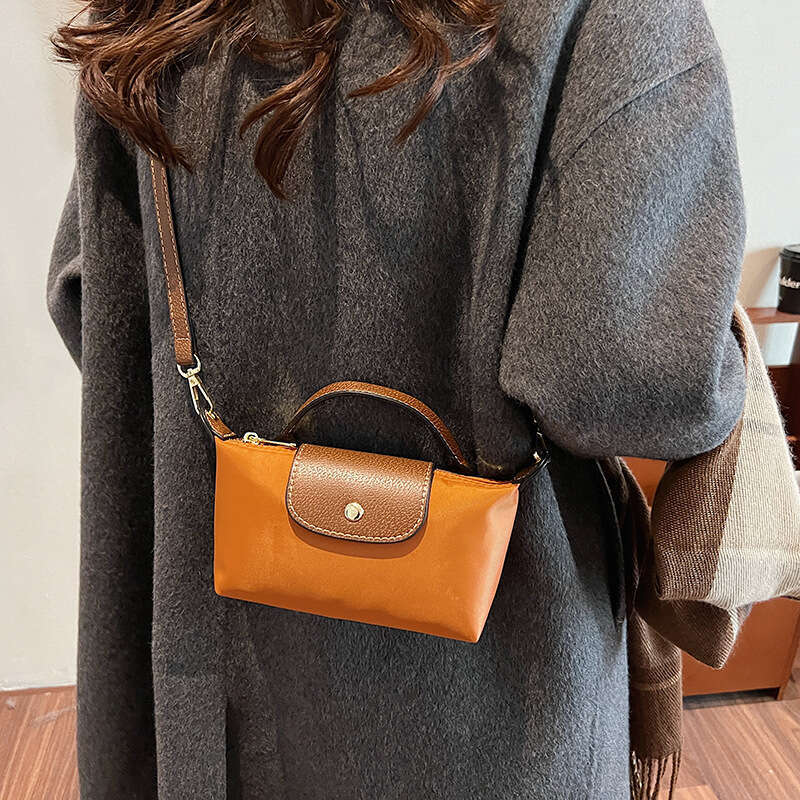 Fashion Versatile 2025 Spring Summer Women's Single Shoulder Crossbody Handheld High-end Nylon Dumpling Bag