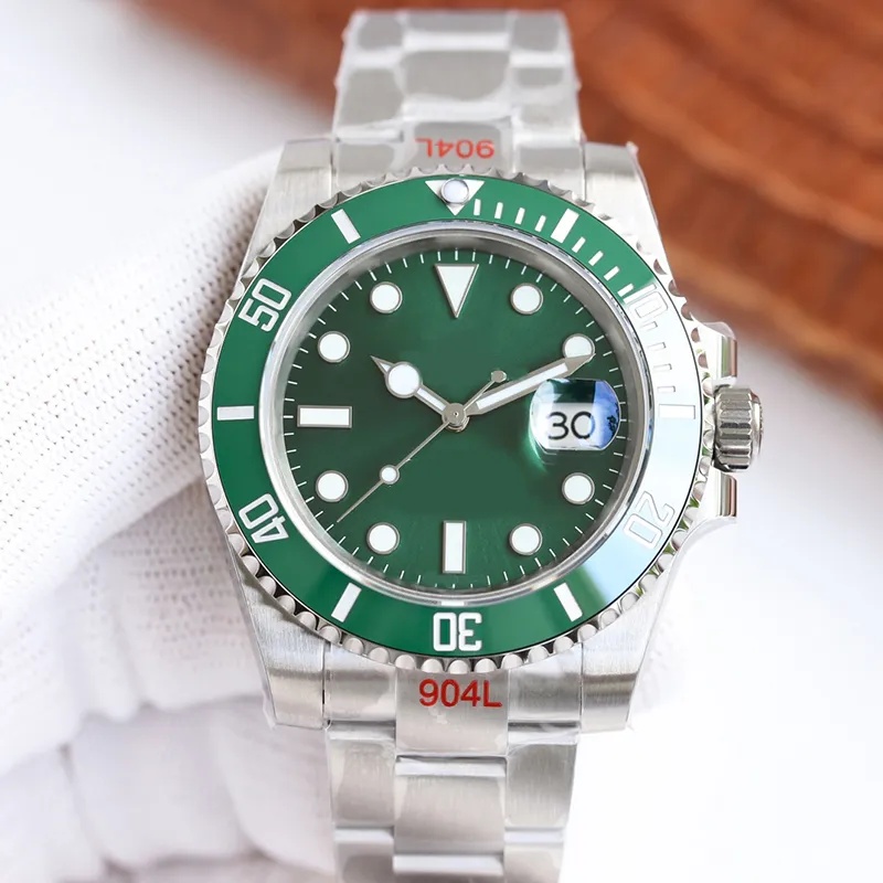 Designer Mens Watch 40mm Hulk High Quality 904L Stainless Steel Strap 2813 Automatic Mechanical Movement Men's Waterproof Watch Jason007