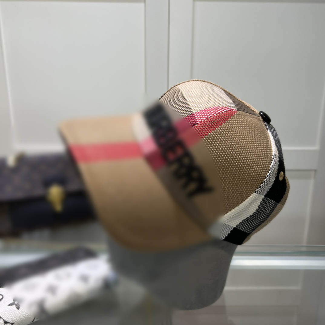 Men's busbbrry hats, women's peaked hats, designer embroidered letter baseball caps, casquette luxury logo intarsia, Vintage checked beach sun hats
