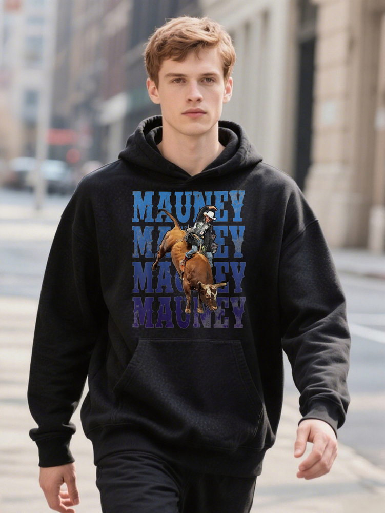 Bull Riders Rodeo Cowboy Graphic Hoodie For Men L XL Soft Cotton Casual Style Hine
