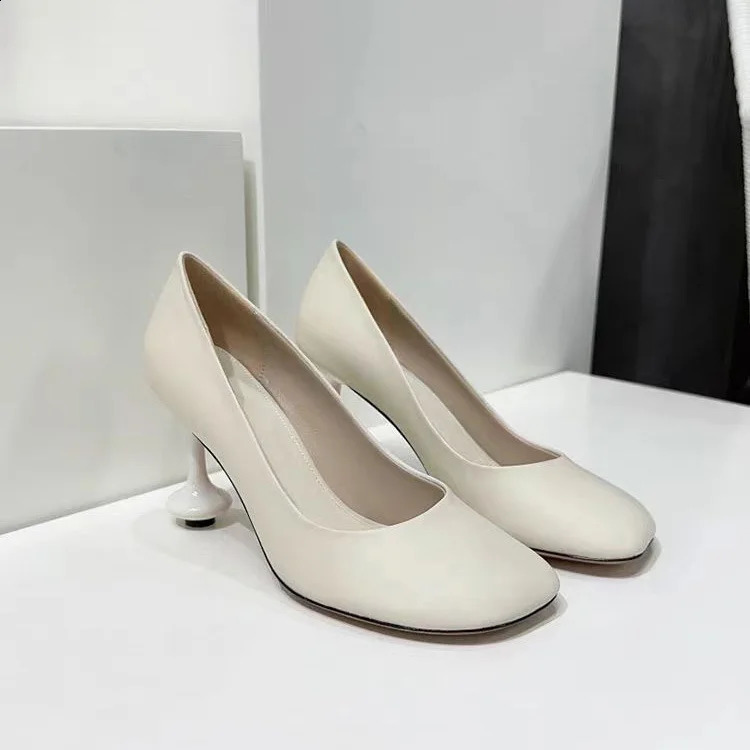 s Party Women High Heels White Dress Pumps Strange Heel Stiletto Sexy Wedding Single Shoes Woman 250815