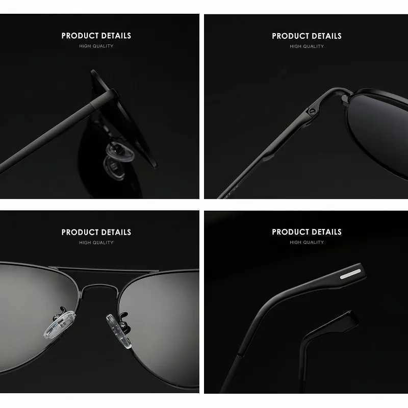 2025 Aviation Metail Frame Polarized Sunglasses Men Brand Designer Sun Glasses Women Pilot Male Eyewear Driving UV400 H250826